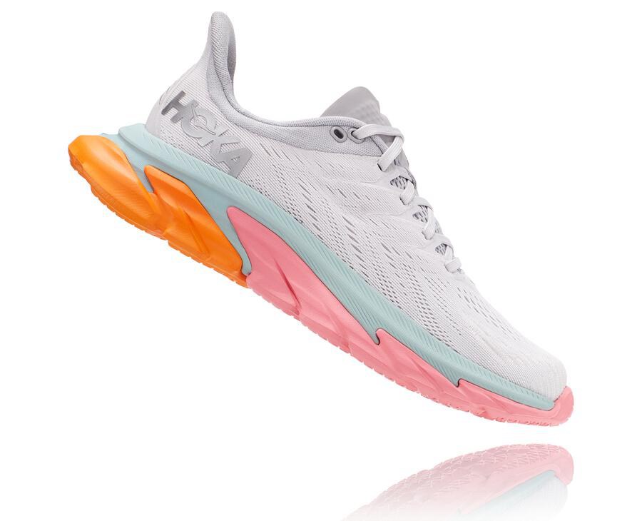 Running Shoes Womens - Hoka One One Clifton Edge - White - YMTPAZV-86